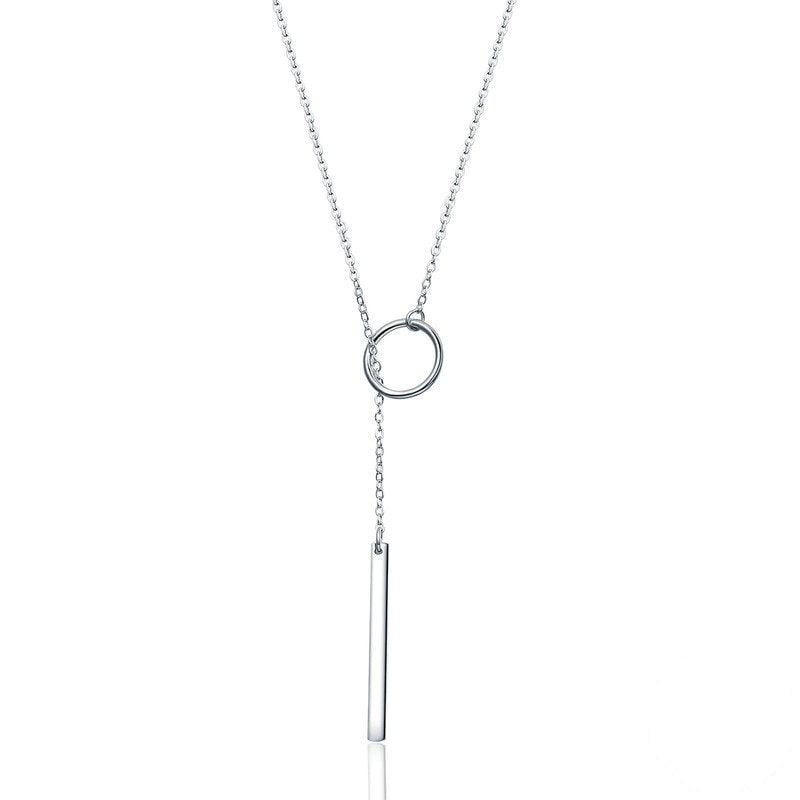 Collier Pendentif Barre <titolo_esteso><span>en argent 925 plaqué or blanc</span></titolo_esteso>