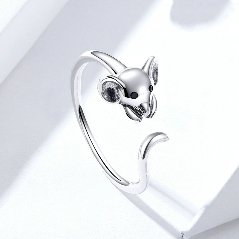 Bague Souris <titolo_esteso><span>en argent 925 plaqué or blanc ajustable</span></titolo_esteso> - Image 5