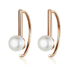 Boucles d’Oreilles Créoles avec Perles <myopt><span>Argent Sterling 925 plaqué or rose</span></myopt>
