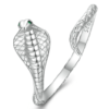 Bague Serpent Cobra Royal <myopt><span>Argent Sterling 925 plaqué or blanc – ajustable</span></myopt>