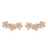 Boucles d’oreilles Fleurs Brillantes <titolo_esteso><span>en argent 925 plaqué or rose avec zircons blancs</span></titolo_esteso>