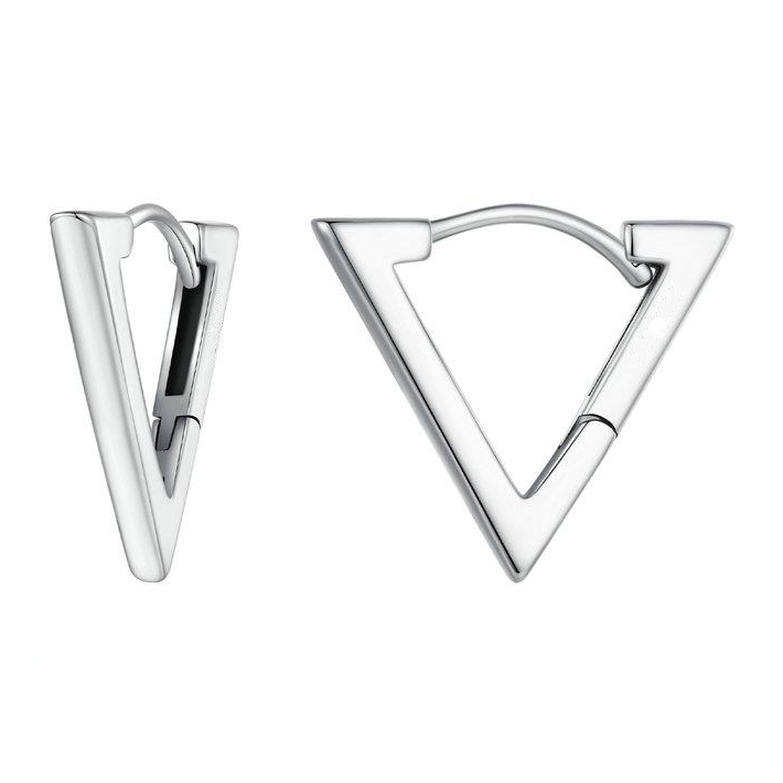 Boucles d’Oreilles Triangle <myopt><span>Argent sterling 925 plaqué or blanc</span></myopt>