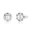 Boucles d'Oreilles Perles en Fleurs <titolo_esteso><span>en argent 925 plaqué or blanc</span></titolo_esteso>