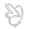 Bague Coeur <myopt><span>Argent Sterling 925 plaqué or blanc – ajustable</span></myopt>