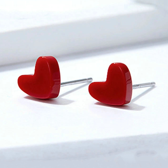 [OOS] Boucles d'Oreilles Coeurs Rouges - Image 3
