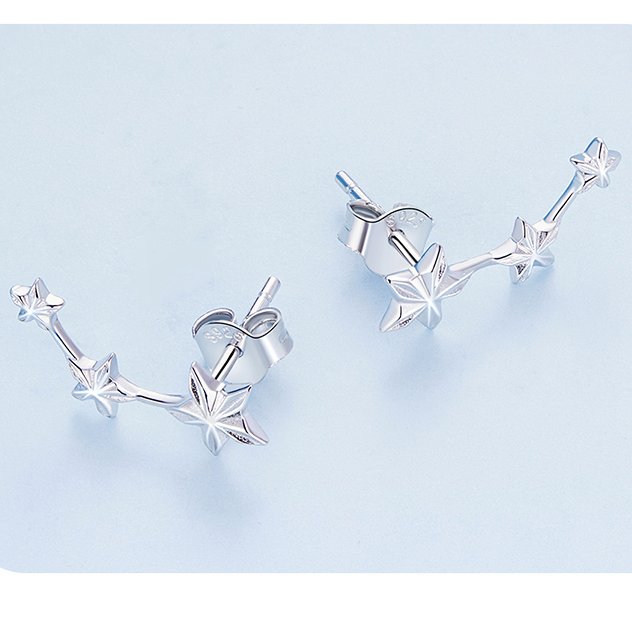 Boucles d'Oreilles Étoiles <titolo_esteso><span>en argent 925 plaqué or blanc</span></titolo_esteso> - Image 4