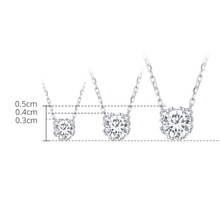 Collier Point Lumineux <titolo_esteso><span>en argent 925 plaqué or blanc avec zircon blanc</span></titolo_esteso> - Image 5