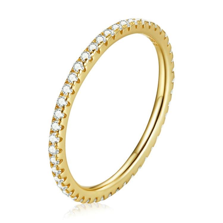 Bague d'Éternité Fine <titolo_esteso><span>en argent 925 plaqué or jaune avec zircons blancs</span></titolo_esteso>