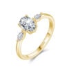 Bague Trilogie <titolo_esteso><span>en argent 925 plaqué or jaune avec zircons blancs</span></titolo_esteso>