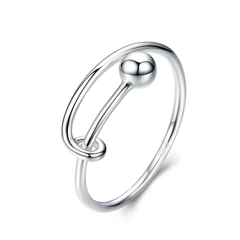 Bague Sphère <titolo_esteso><span>en argent 925 plaqué or blanc ajustable</span></titolo_esteso>