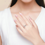 [OOS] Bague Étoiles en argent 925 plaqué or blanc ajustable avec zircons blancs - Photo 2