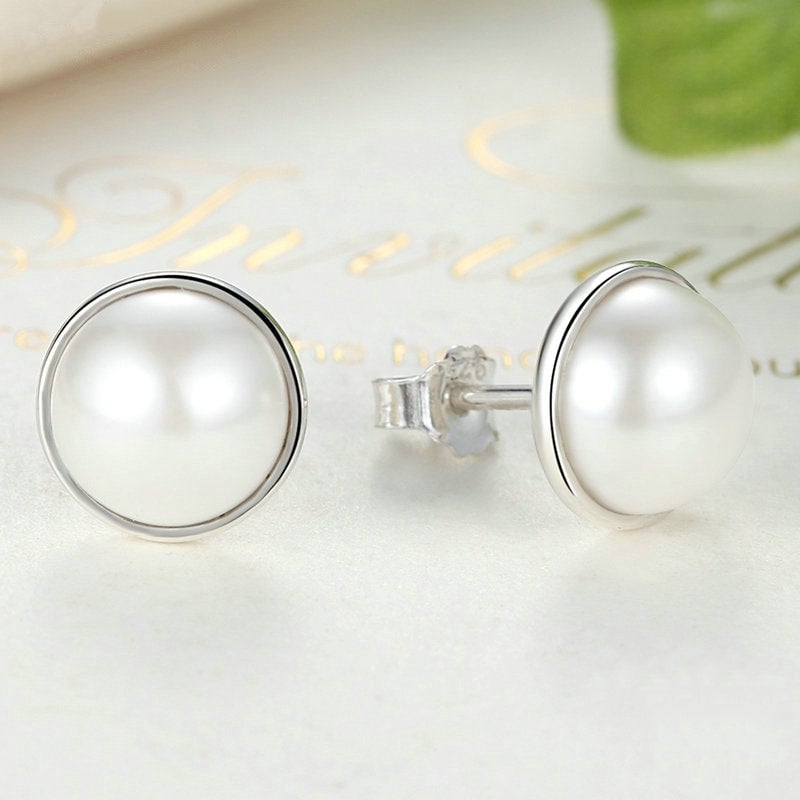 Boucles d'Oreilles Perles <titolo_esteso><span>en argent 925 plaqué or blanc</span></titolo_esteso> - Image 3