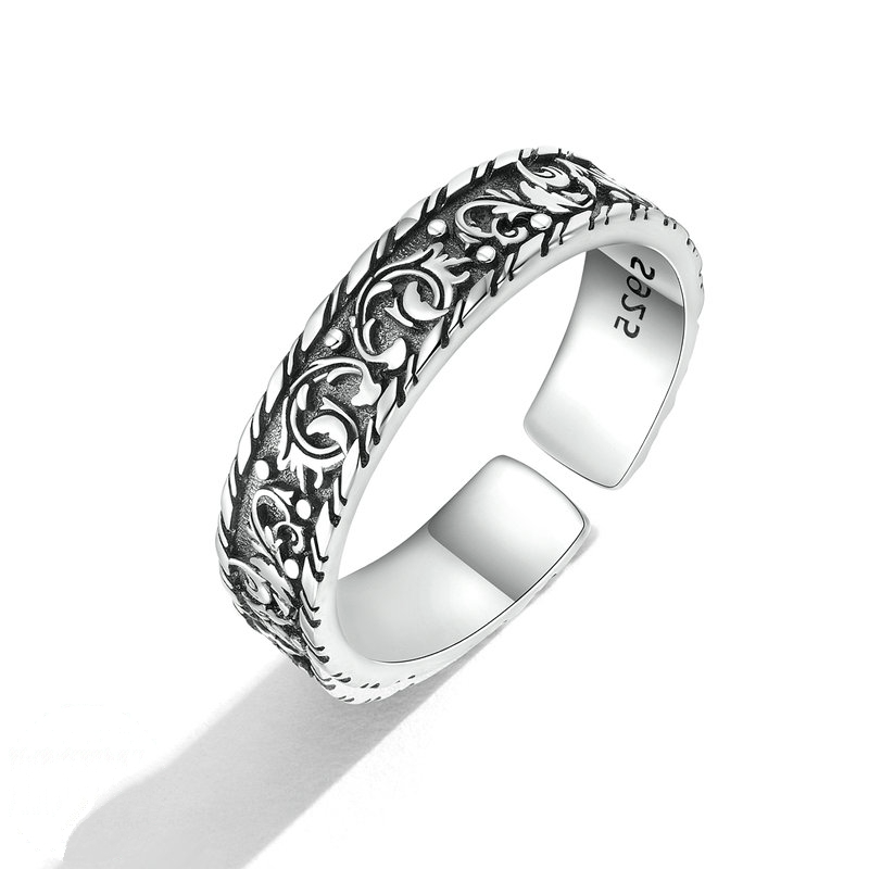 Bague Ancienne <titolo_esteso><span>en argent 925 plaqué or blanc ajustable</span></titolo_esteso>