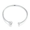 Bracelet Deux Sphères <titolo_esteso><span>jonc en argent 925 plaqué or blanc</span></titolo_esteso>