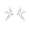 Boucles d'Oreilles Hirondelles <titolo_esteso><span>en argent 925 plaqué or blanc</span></titolo_esteso>
