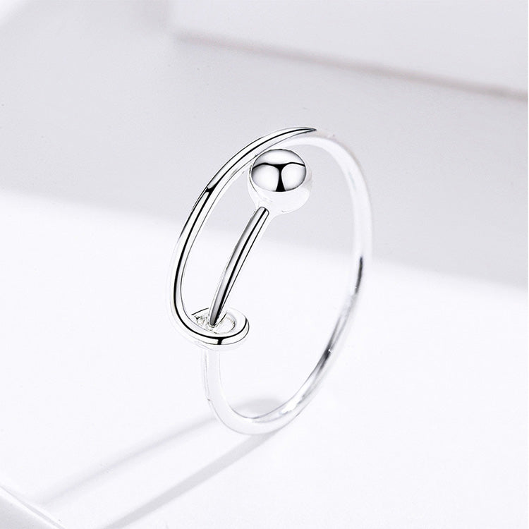Bague Sphère <titolo_esteso><span>en argent 925 plaqué or blanc ajustable</span></titolo_esteso> - Image 3