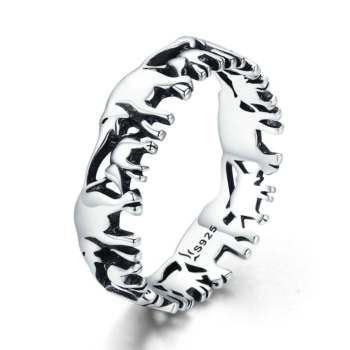 Bague Éléphants <titolo_esteso><span>en argent 925 plaqué or blanc</span></titolo_esteso>