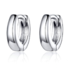 Boucles d'Oreilles Petit Créoles Lisses <titolo_esteso><span>en argent 925 plaqué or blanc</span></titolo_esteso>