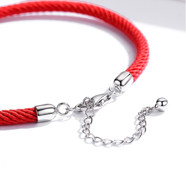 Bracelet Cordon Rouge <titolo_esteso><span>de style marin avec fermoir réglable en argent 925</span></titolo_esteso> - Image 3