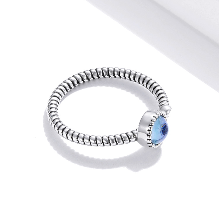 Bague Pierre de Lune <titolo_esteso><span>en argent 925 plaqué or blanc ajustable avec pierre de lune</span></titolo_esteso> - Image 5