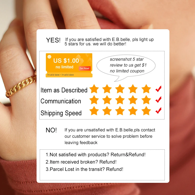 E.B.belle Waterproof Tarnish Free Jewelry Stainless Steel Gold Plated U Shape Freshwater Pearl Charm Hoop Ring Earring For Woman - Image 14
