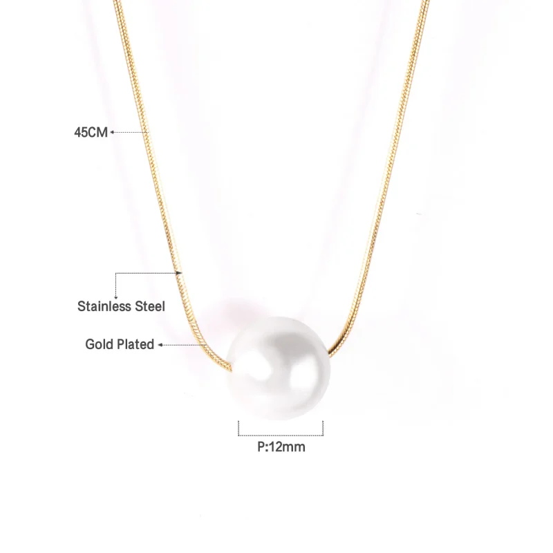 LUXUSTEEL Elegant Natural Pearls Pendant For Women Stainless Steel Imitaiton Pearl Female Necklace Chain Choker Jewelry Gift - Image 18