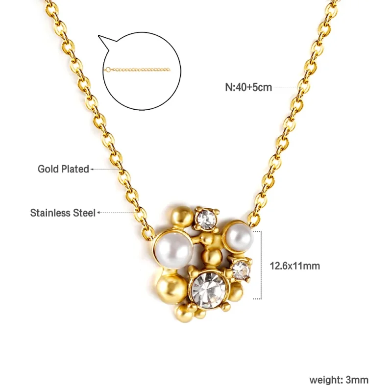 LUXUSTEEL Elegant Natural Pearls Pendant For Women Stainless Steel Imitaiton Pearl Female Necklace Chain Choker Jewelry Gift - Image 11