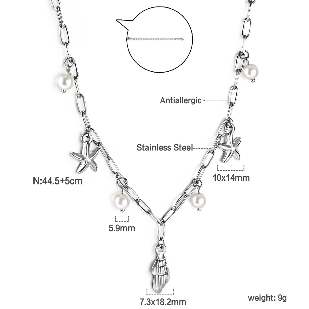 LUXUSTEEL Elegant Natural Pearls Pendant For Women Stainless Steel Imitaiton Pearl Female Necklace Chain Choker Jewelry Gift - Image 31