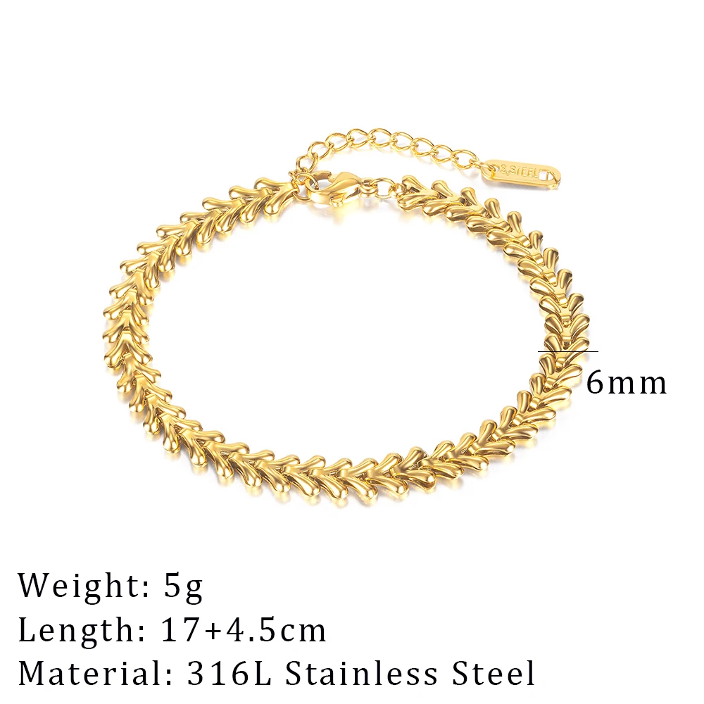 2024 New Wide Chunky Twist Bracelets For Women Gold Color Stainless Steel Link Cubic Chain Bangle Gift - Image 24