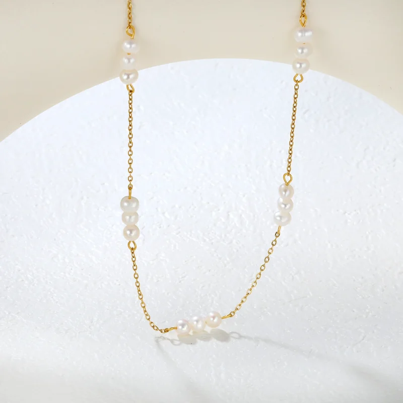 LUXUSTEEL Elegant Natural Pearls Pendant For Women Stainless Steel Imitaiton Pearl Female Necklace Chain Choker Jewelry Gift - Image 43