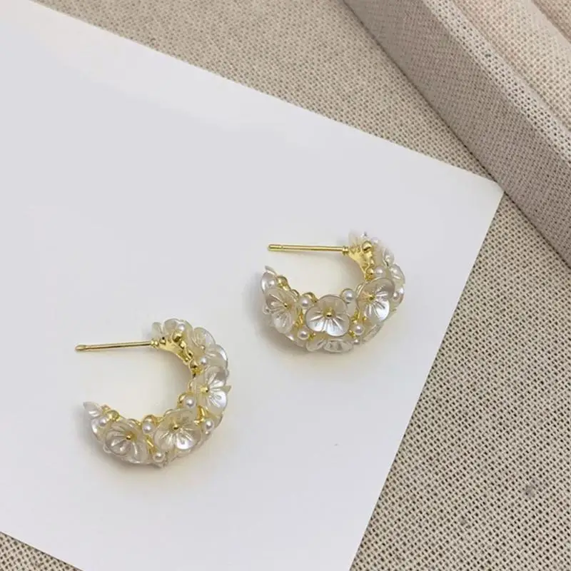 Sophisticated Earrings Ear Jewelry Flower Studs Earrings Unique Ear Pendant Alloy Texture Ear Pin for Fashion Lover P9YF - Image 2
