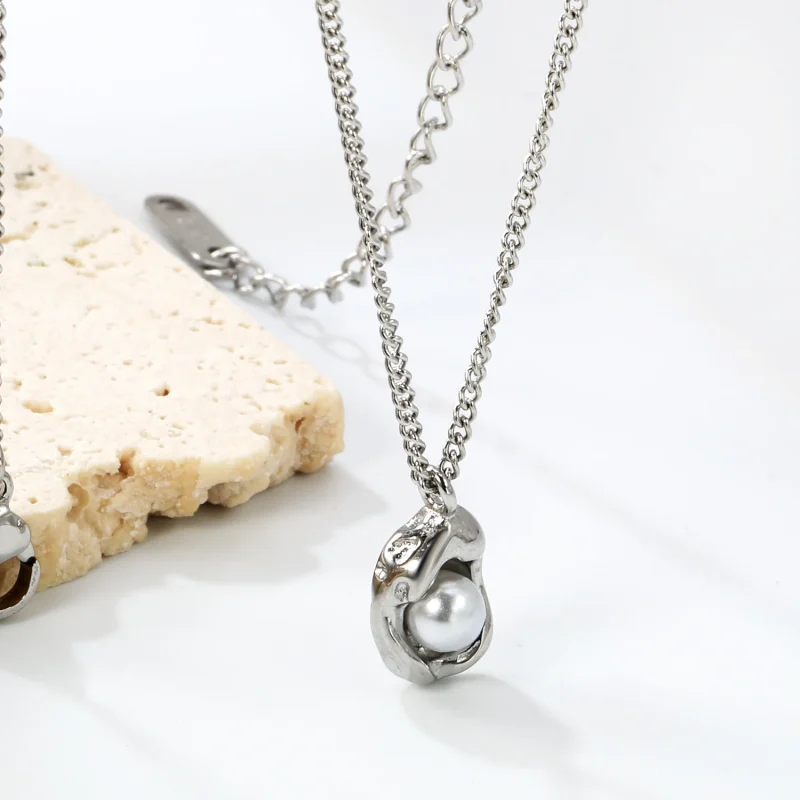 LUXUSTEEL Elegant Natural Pearls Pendant For Women Stainless Steel Imitaiton Pearl Female Necklace Chain Choker Jewelry Gift - Image 34