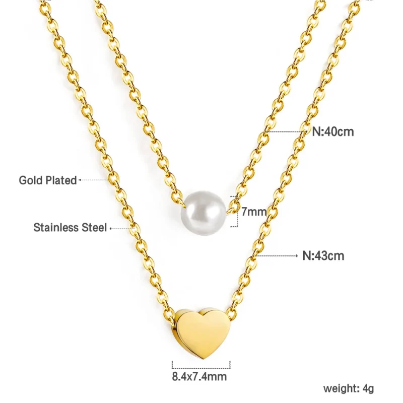 LUXUSTEEL Elegant Natural Pearls Pendant For Women Stainless Steel Imitaiton Pearl Female Necklace Chain Choker Jewelry Gift - Image 35