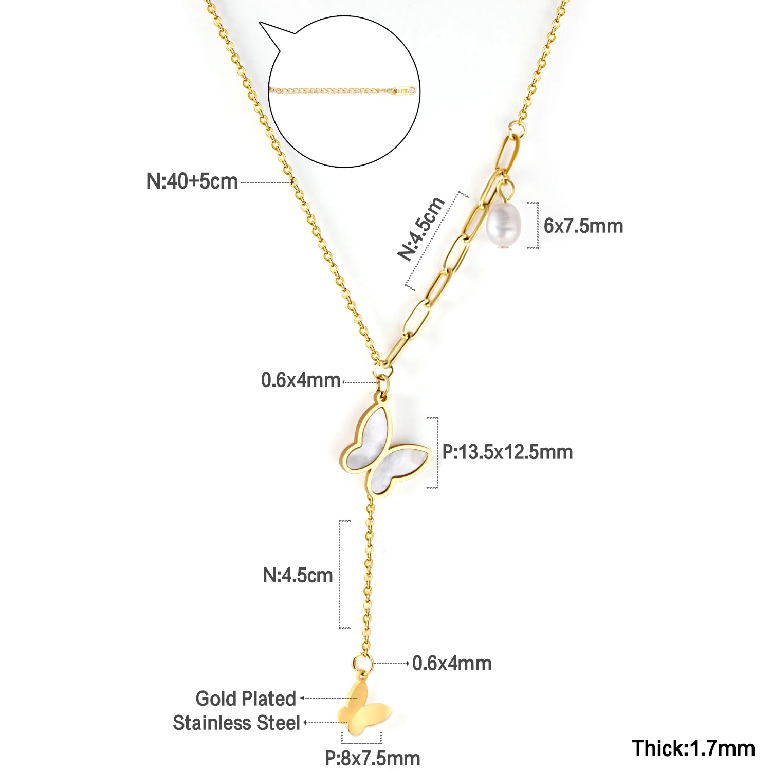 LUXUSTEEL Elegant Natural Pearls Pendant For Women Stainless Steel Imitaiton Pearl Female Necklace Chain Choker Jewelry Gift - Image 21