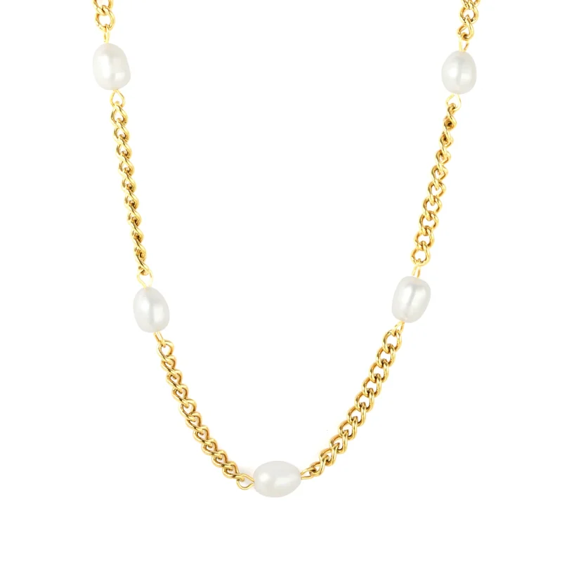 LUXUSTEEL Elegant Natural Pearls Pendant For Women Stainless Steel Imitaiton Pearl Female Necklace Chain Choker Jewelry Gift - Image 38