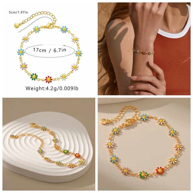 Stainless Steel Y2K Colorful Zircon Crystal Bracelet for Women Luxury Elegent 18K Gold Color Chain Dazzling Handmade Jewelry Acc - Image 18