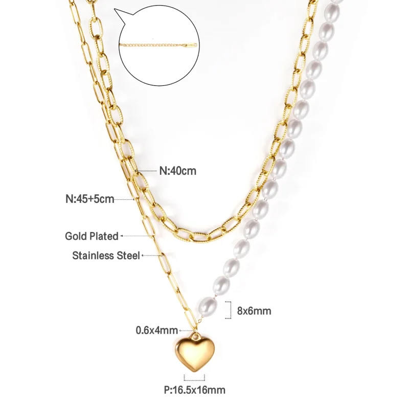 LUXUSTEEL Elegant Natural Pearls Pendant For Women Stainless Steel Imitaiton Pearl Female Necklace Chain Choker Jewelry Gift - Image 20
