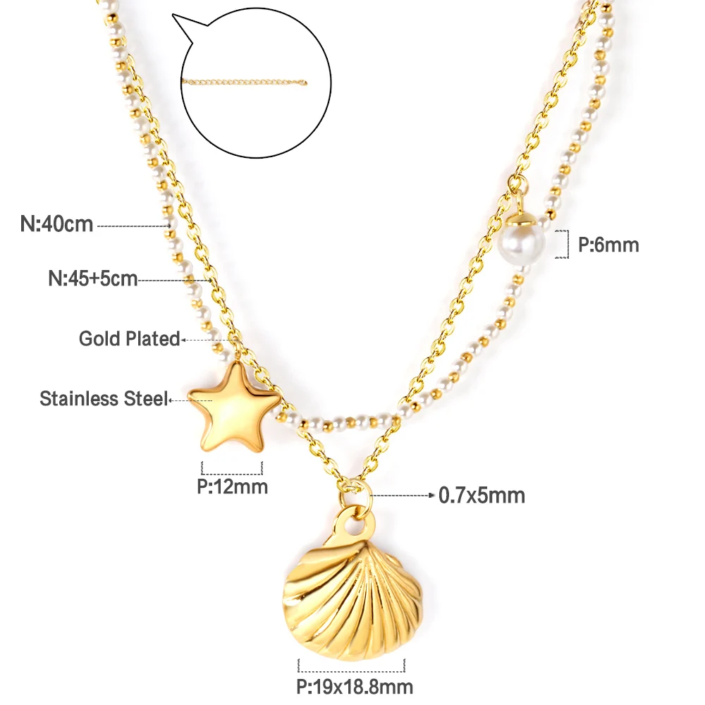 LUXUSTEEL Elegant Natural Pearls Pendant For Women Stainless Steel Imitaiton Pearl Female Necklace Chain Choker Jewelry Gift - Image 10