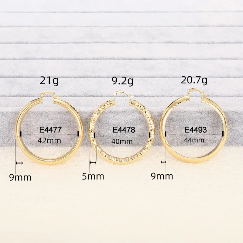 European and American Style Metal Spiral Texture Large Circle Earrings for Attending Banquets, Exaggerated Trendy Accessories - Image 62