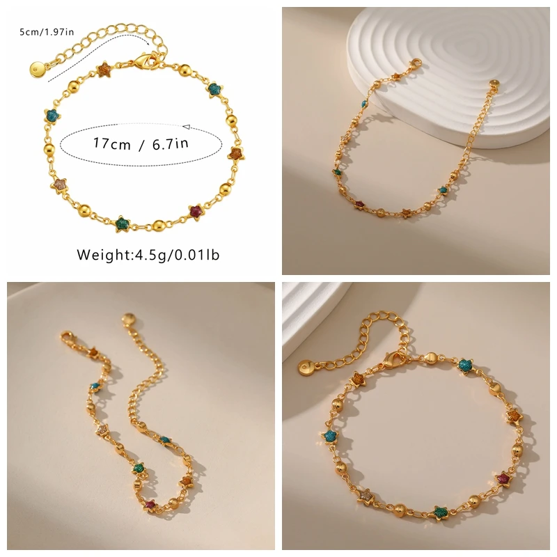 Stainless Steel Y2K Colorful Zircon Crystal Bracelet for Women Luxury Elegent 18K Gold Color Chain Dazzling Handmade Jewelry Acc - Image 19