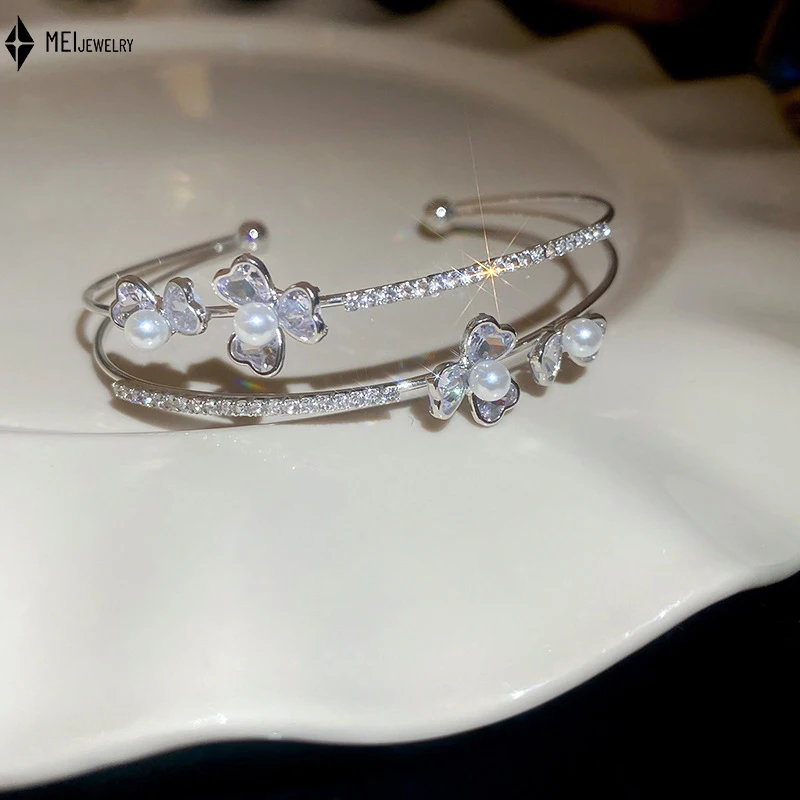 Fashion Light Luxury Elegant Wrapped Baroque Pearl Opening Bracelet for Womern ﻿ - Image 12