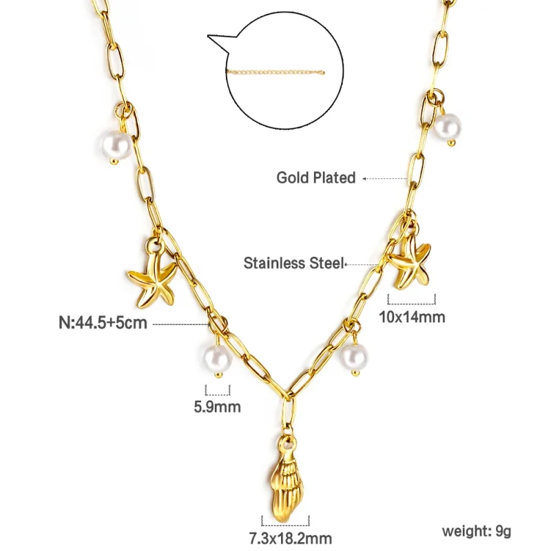 LUXUSTEEL Elegant Natural Pearls Pendant For Women Stainless Steel Imitaiton Pearl Female Necklace Chain Choker Jewelry Gift - Image 30