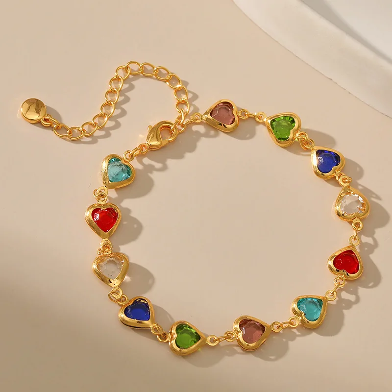 Stainless Steel Y2K Colorful Zircon Crystal Bracelet for Women Luxury Elegent 18K Gold Color Chain Dazzling Handmade Jewelry Acc - Image 10