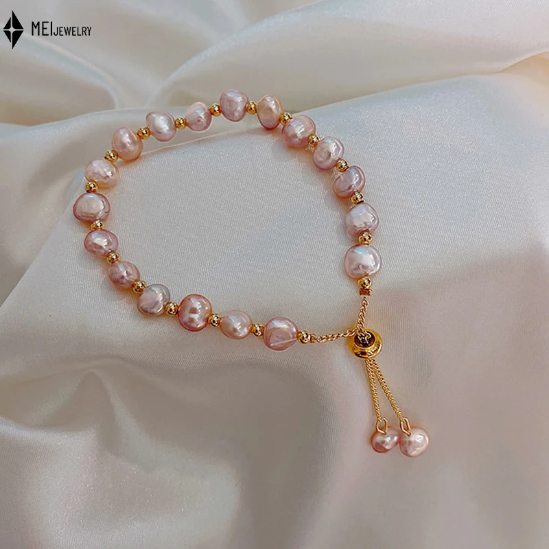 Fashion Light Luxury Elegant Wrapped Baroque Pearl Opening Bracelet for Womern ﻿ - Image 10