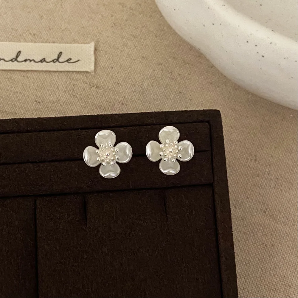 PONYKISS 925 Sterling Silver 18K Gold Romantic Flower Stud Earrings for Women Minimalist Fine Jewelry Mini Plant Accessories - Image 11