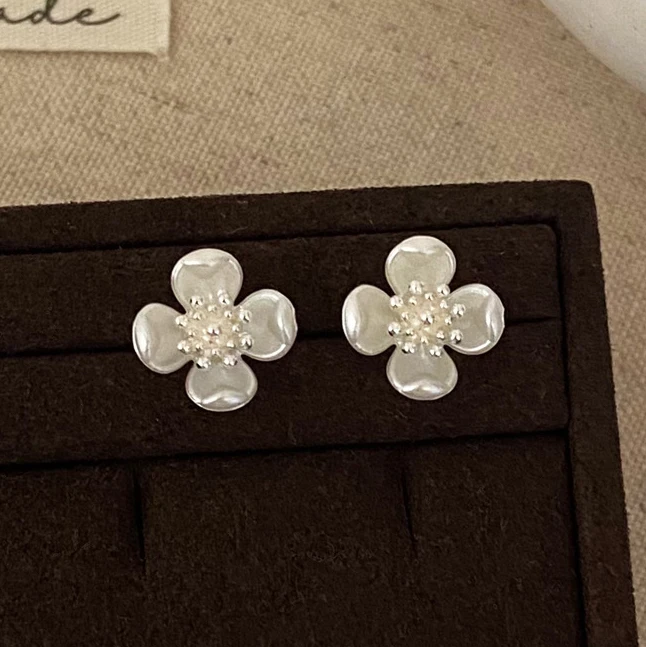 PONYKISS 925 Sterling Silver 18K Gold Romantic Flower Stud Earrings for Women Minimalist Fine Jewelry Mini Plant Accessories - Image 6