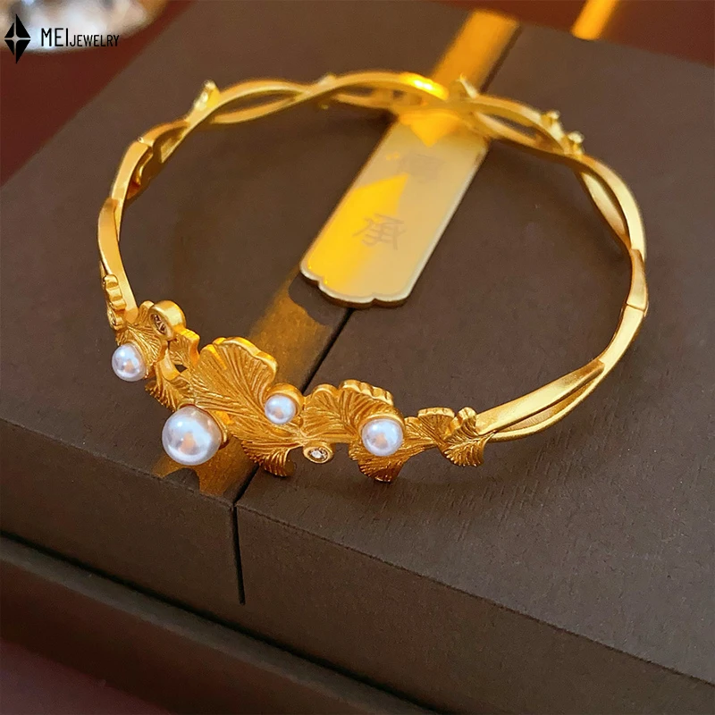 Fashion Light Luxury Elegant Wrapped Baroque Pearl Opening Bracelet for Womern ﻿ - Image 8