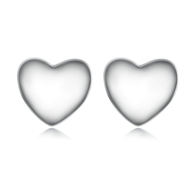 Boucles d'Oreilles Coeurs <titolo_esteso><span>en argent 925 plaqué or blanc</span></titolo_esteso>