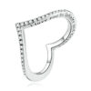 Bague Coeur Brillant <titolo_esteso><span>en argent 925 plaqué or blanc avec zircons blancs</span></titolo_esteso>
