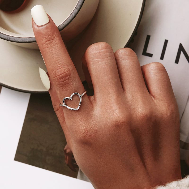 Bague Coeur <titolo_esteso><span>en argent 925 plaqué or blanc</span></titolo_esteso> - Image 2